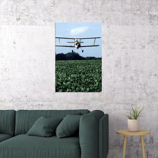 Crop-duster Flying Over Fields Photo Poster Wall Art Print Home Wall Decor - xonomax