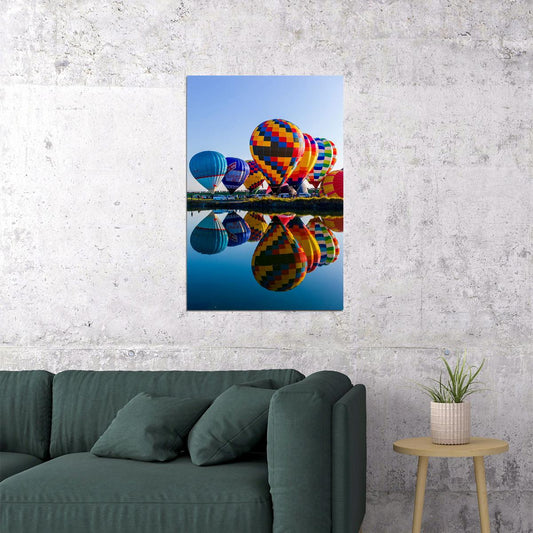 Hot Air Balloon Festival Excitement Event Poster Wall Art Print Home Wall Decor - xonomax