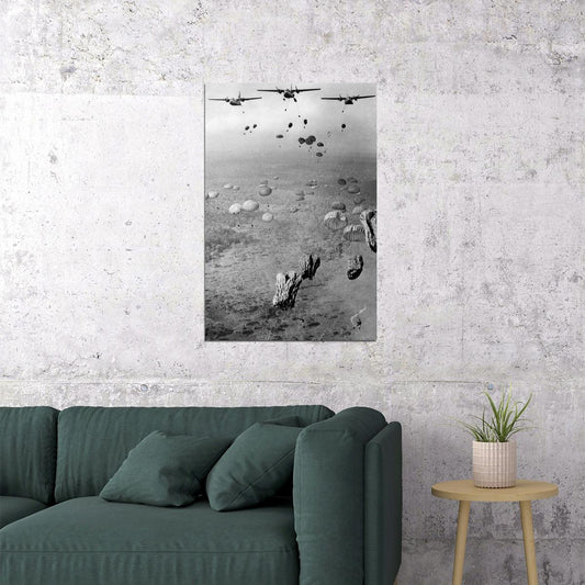 Paratrooper In The Air Over Vietnam Vintage Poster Wall Art Print Home Wall Decor - xonomax