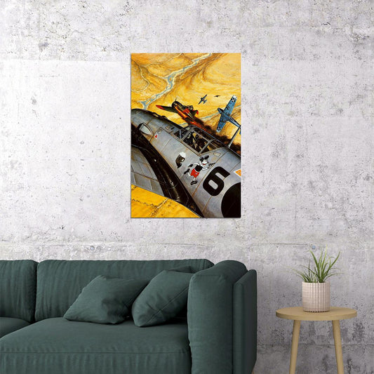 Messerschmitt Me 109 Combat Plane Flying Poster Wall Art Print Home Wall Decor - xonomax