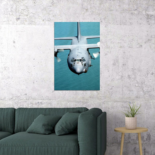 Ac-130h Spectre Gunship Shooting Flares Poster Wall Art Print Home Wall Decor - xonomax