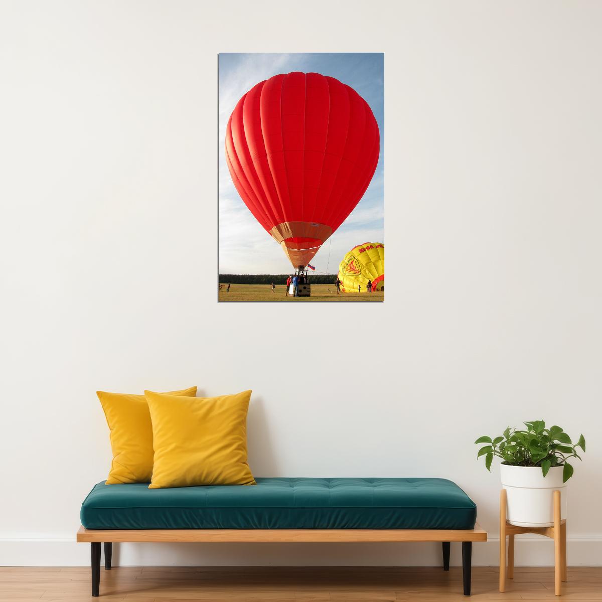 Hot Air Balloons Aloft Aircraft Transport Photo Poster Wall Art Print Home Wall Decor - xonomax