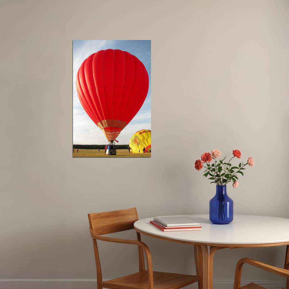 Hot Air Balloons Aloft Aircraft Transport Photo Poster Wall Art Print Home Wall Decor - xonomax