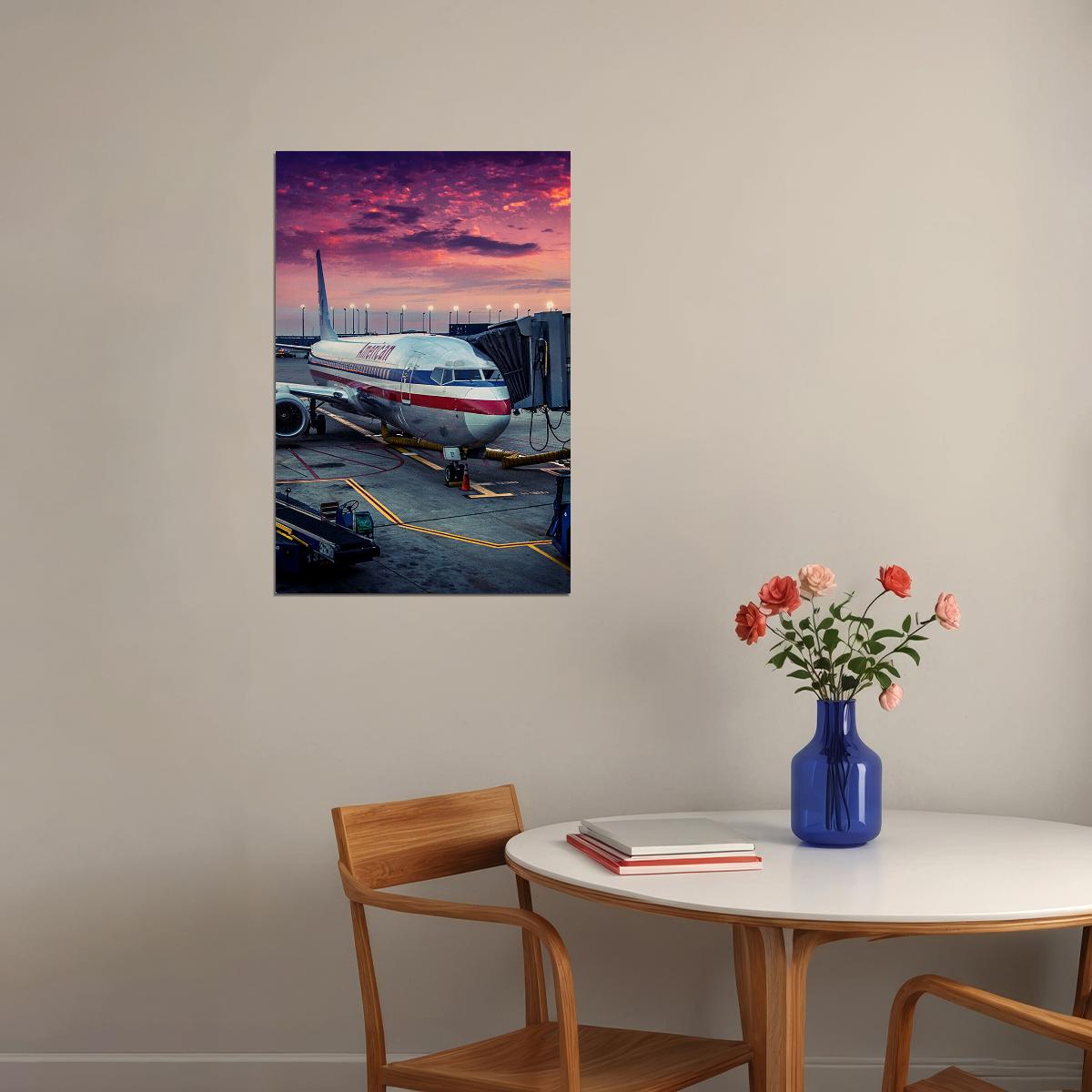 Airplane Airlines Boeing 767 Jet Transport Poster Wall Art Print Home Wall Decor - xonomax