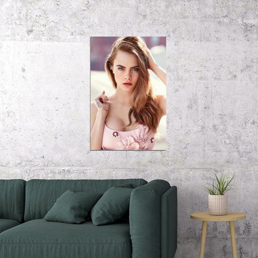 Cara Delevingne Attractive Movie Artist Actress Poster Wall Art Print Home Wall Decor - xonomax