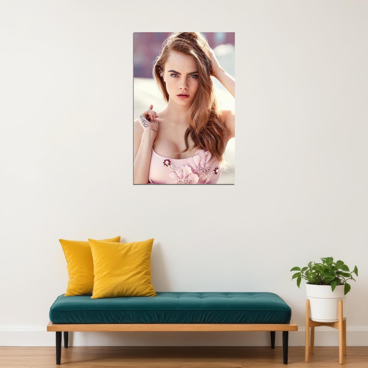 Cara Delevingne Attractive Movie Artist Actress Poster Wall Art Print Home Wall Decor - xonomax