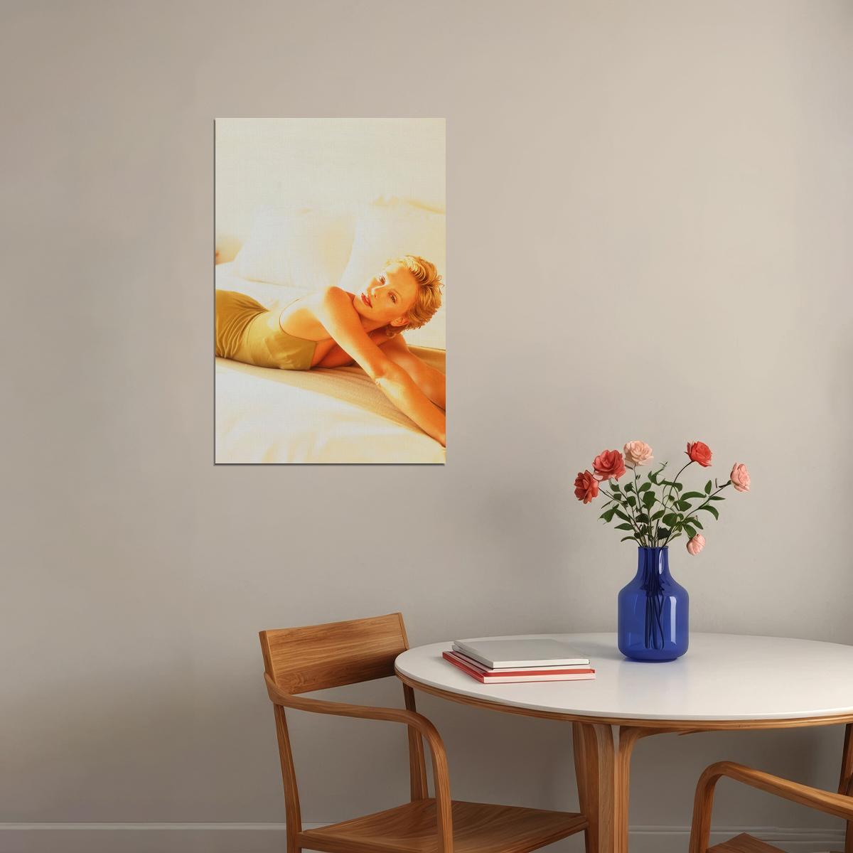 Artist Charlize Theron Lying On A Couch Poster Wall Art Print Home Wall Decor - xonomax