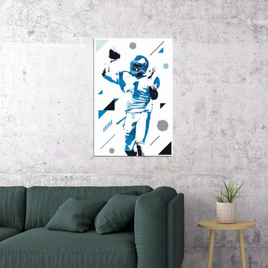 Cam Newton American Football Player Sports Poster Wall Art Print Home Wall Decor - xonomax