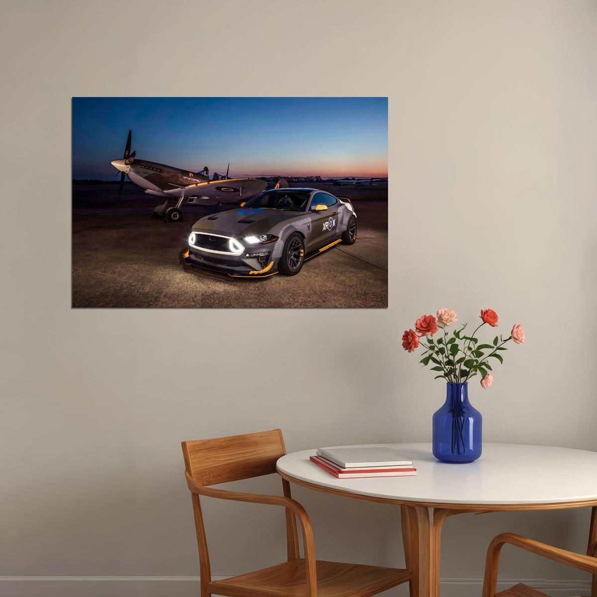 Ford Eagle Squadron Mustang Gt Sports Car Poster Wall Art Print Home Wall Decor - xonomax