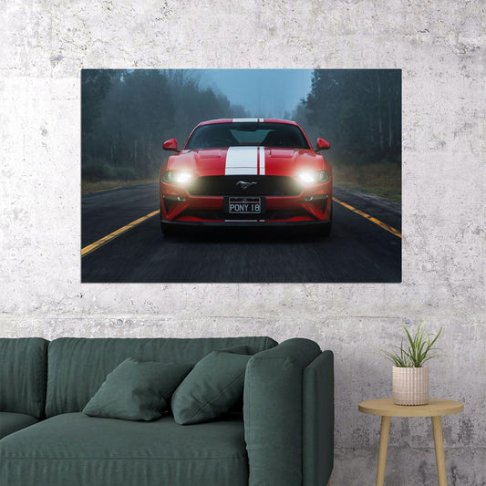 Ford Mustang Gt Fastback Classic Car Sports Poster Wall Art Print Home Wall Decor - xonomax