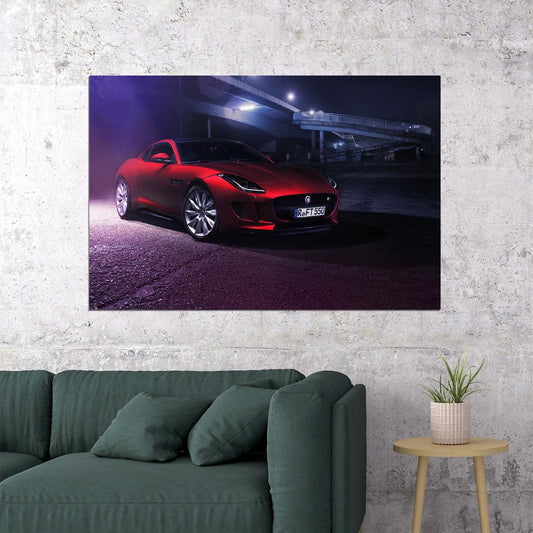 Jaguar F Type R Racing Car Sports Car Poster Wall Art Print Home Wall Decor - xonomax