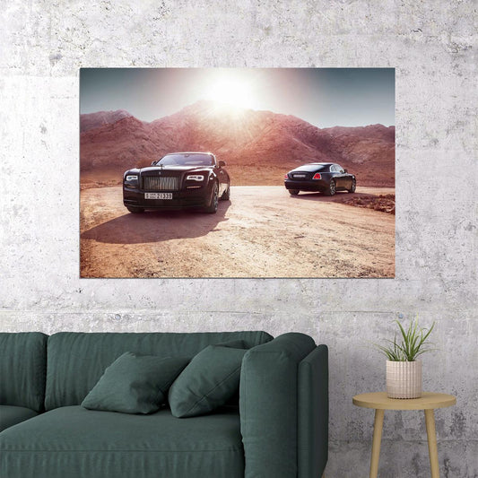 Rolls Royce Wraith Black Badge Sports Car Poster Wall Art Print Home Wall Decor - xonomax