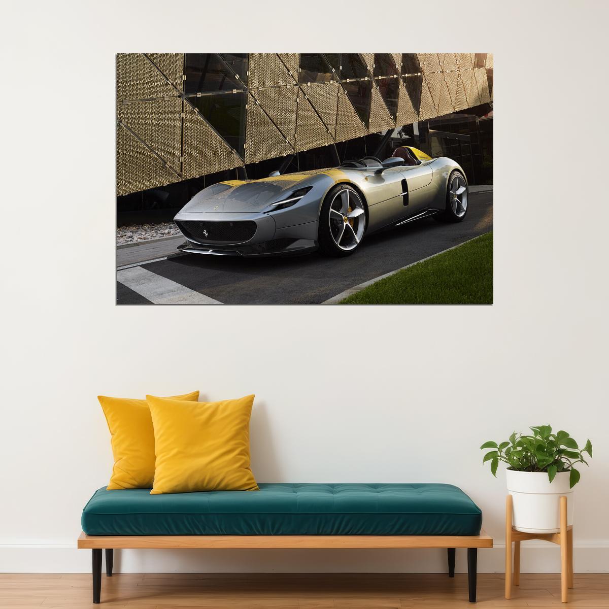 Ferrari Monza Sp1 Racing Car Sports Car Poster Wall Art Print Home Wall Decor - xonomax