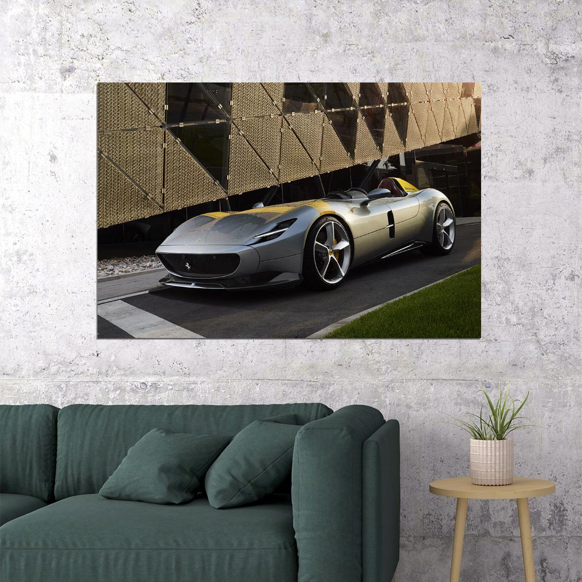 Ferrari Monza Sp1 Racing Car Sports Car Poster Wall Art Print Home Wall Decor - xonomax