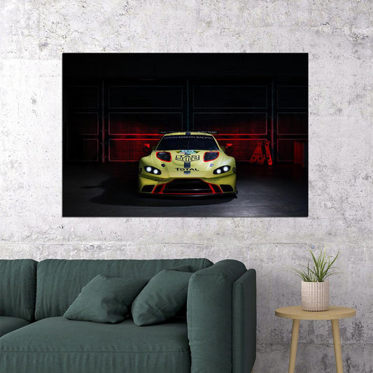 Aston Martin Vantage Gte Sports Car Luxury Poster Wall Art Print Home Wall Decor - xonomax
