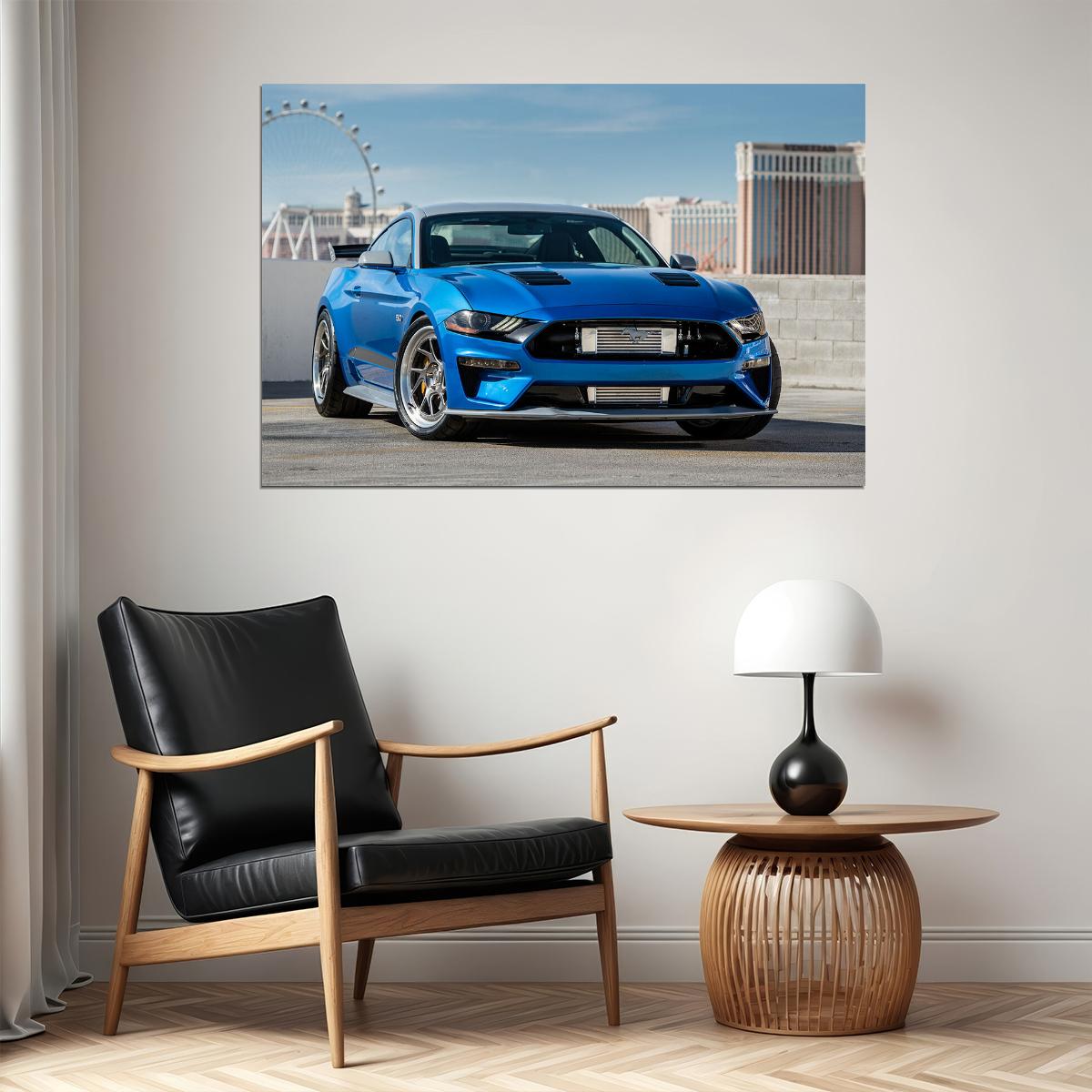 Bojix Design Ford Mustang Gt Sports Car Vehicle Poster Wall Art Print Home Wall Decor - xonomax
