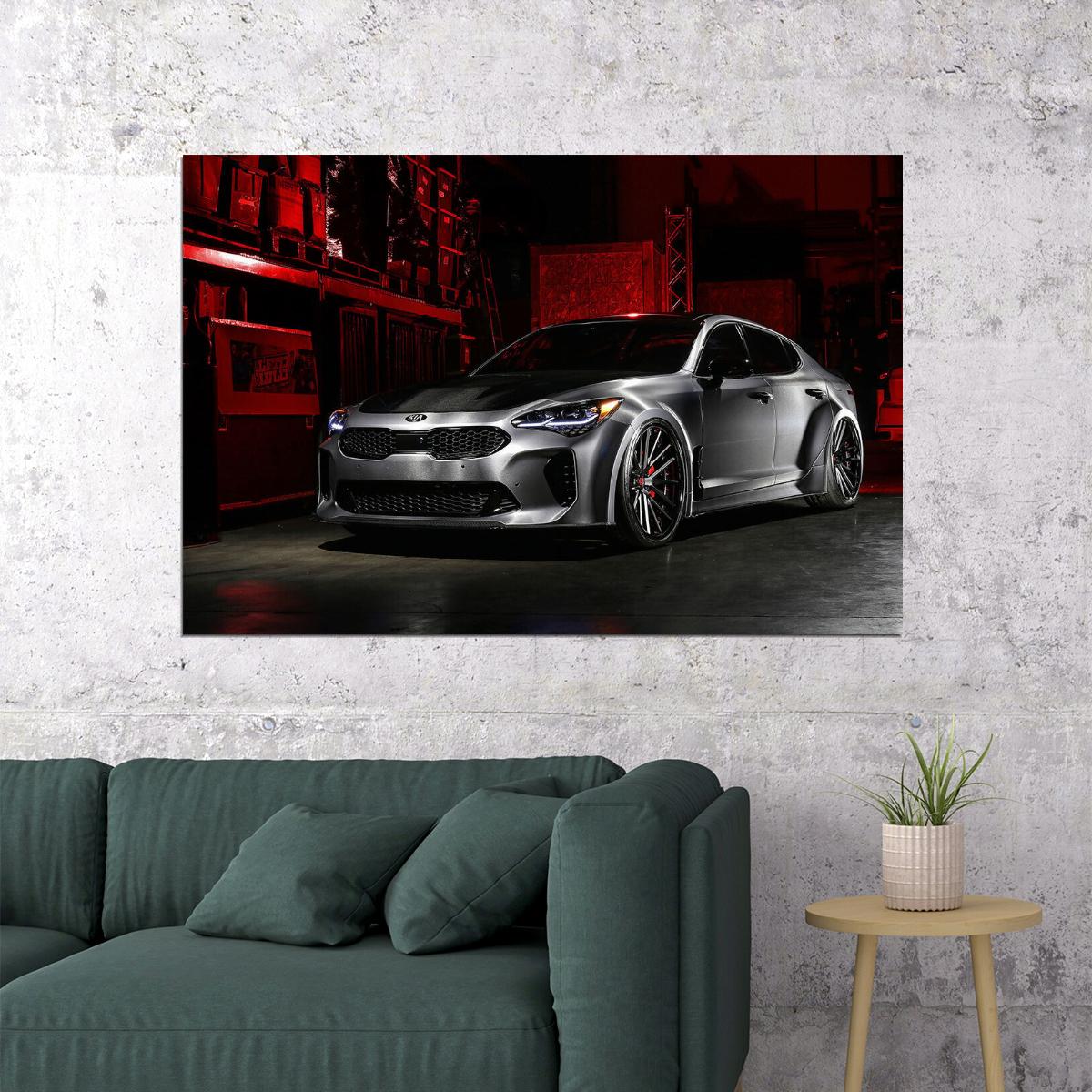 Dub Kia Stinger G Sports Car Luxury Car Poster Wall Art Print Home Wall Decor - xonomax