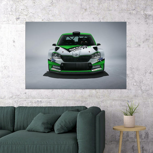 Skoda Fabia R5 Concept Sports Car Luxury Car Poster Wall Art Print Home Wall Decor - xonomax