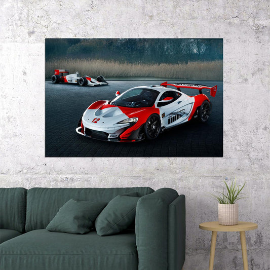 Mclaren Mso P1 Gtr Ayrton Senna Sports Car Poster Wall Art Print Home Wall Decor - xonomax