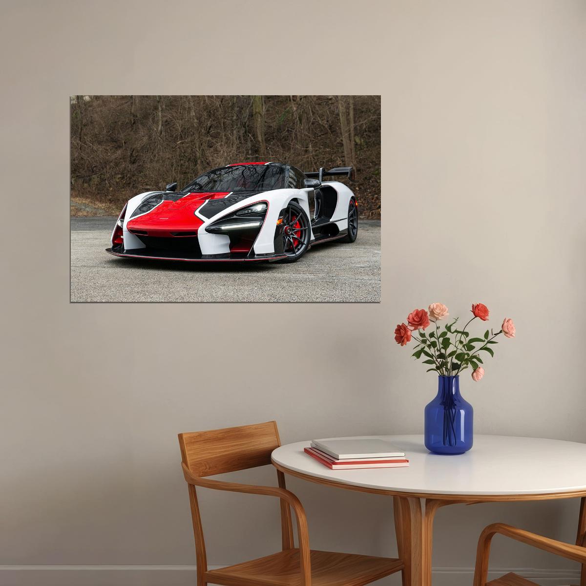 Mclaren Mso Senna Champions Theme Sports Car Poster Wall Art Print Home Wall Decor - xonomax