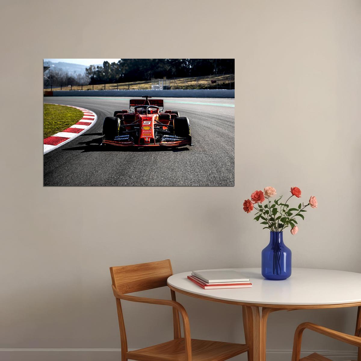 Ferrari Sf90 Formula 1 Sports Car Racing Car Poster Wall Art Print Home Wall Decor - xonomax