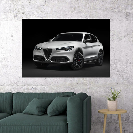 Alfa Romeo Stelvio Ti Sports Car Luxury Poster Wall Art Print Home Wall Decor - xonomax