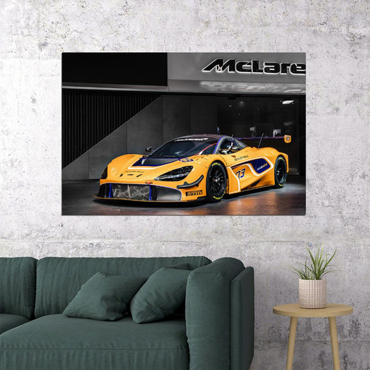 Mclaren 720s Gt3 Sports Car Expensive Car Poster Wall Art Print Home Wall Decor - xonomax