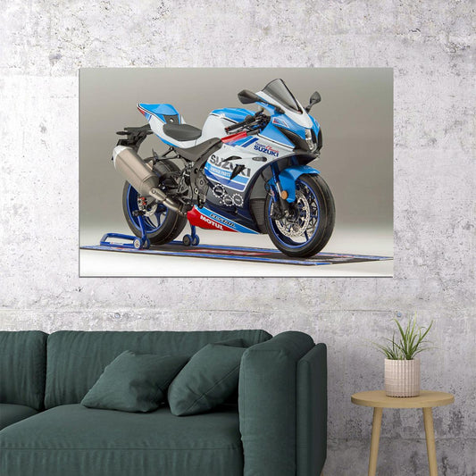 Team Classic Suzuki Gsx R1000r Sports Motorcycle Poster Wall Art Print Home Wall Decor - xonomax