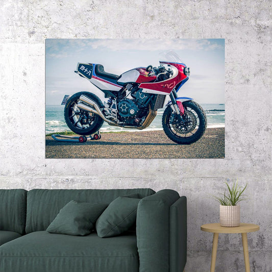 Honda Cb1000r Dirt Endurance Racing Motorcycle Poster Wall Art Print Home Wall Decor - xonomax