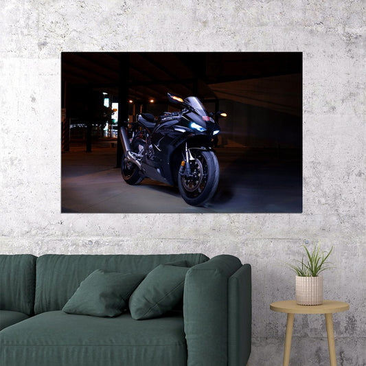 Black Honda Cbr600rr Black Motorcycle Speed Poster Wall Art Print Home Wall Decor - xonomax
