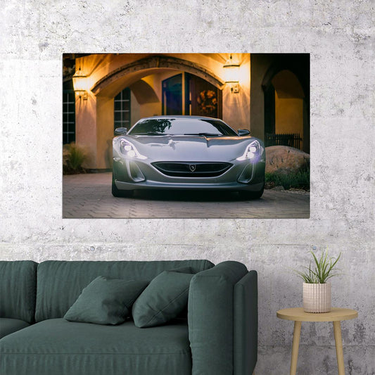 Rimac Concept One Racing Car Classic Car Poster Wall Art Print Home Wall Decor - xonomax