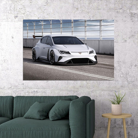 Cupra E Racer Sports Car Racing Car Auto Poster Wall Art Print Home Wall Decor - xonomax
