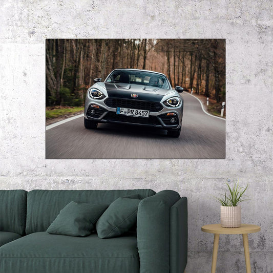 Abarth 124 Gt Sports Car Classic Car Vehicle Poster Wall Art Print Home Wall Decor - xonomax