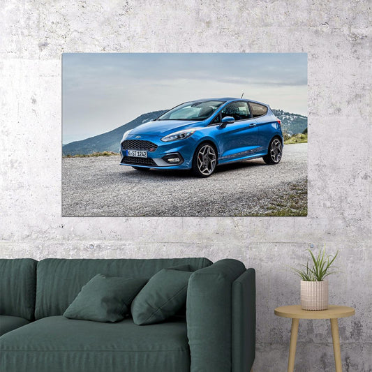 Ford Fiesta St 3 Door Sports Car Automotive Poster Wall Art Print Home Wall Decor - xonomax