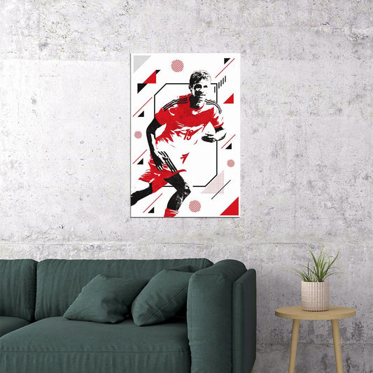Thomas Muller German Football Soccer Athlete Poster Wall Art Print Home Wall Decor - xonomax