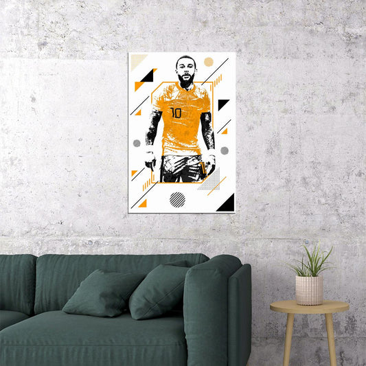 Memphis Depay Netherlands Soccer Athlete Poster Wall Art Print Home Wall Decor - xonomax