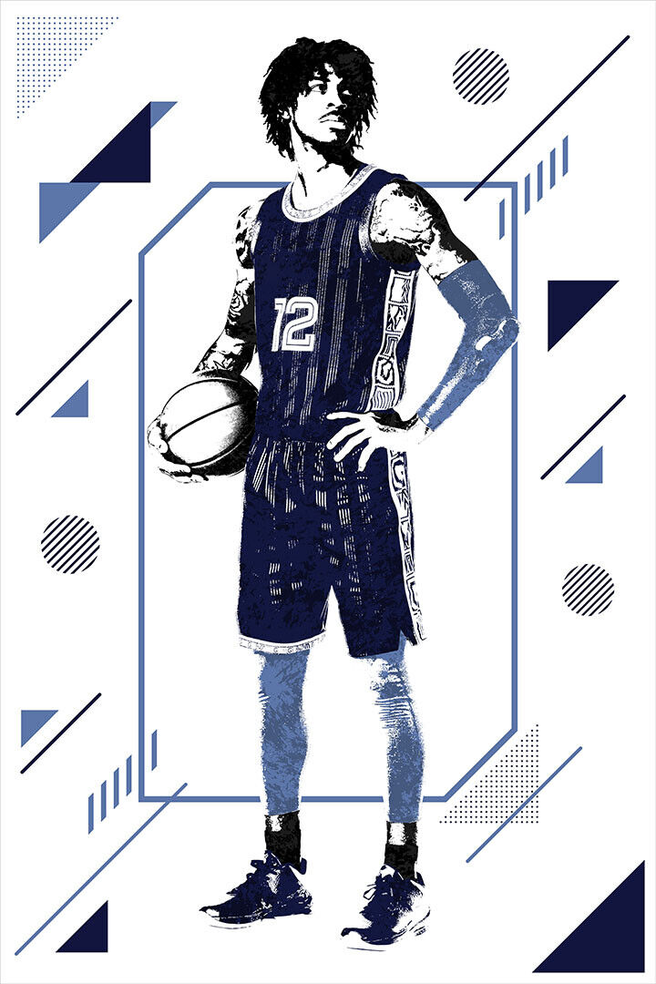 Ja Morant Memphis American Basketball Player Poster Wall Art Print Home Wall Decor - xonomax