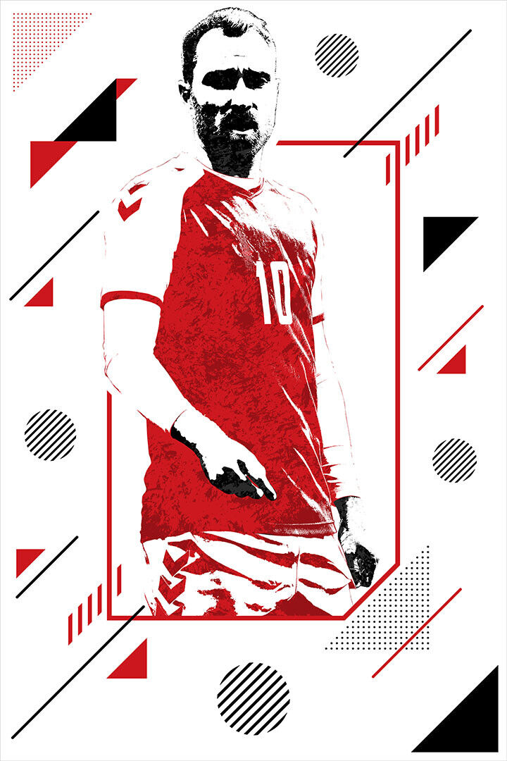 Christian Eriksen Belgian Football Soccer Athlete Poster Wall Art Print Home Wall Decor - xonomax