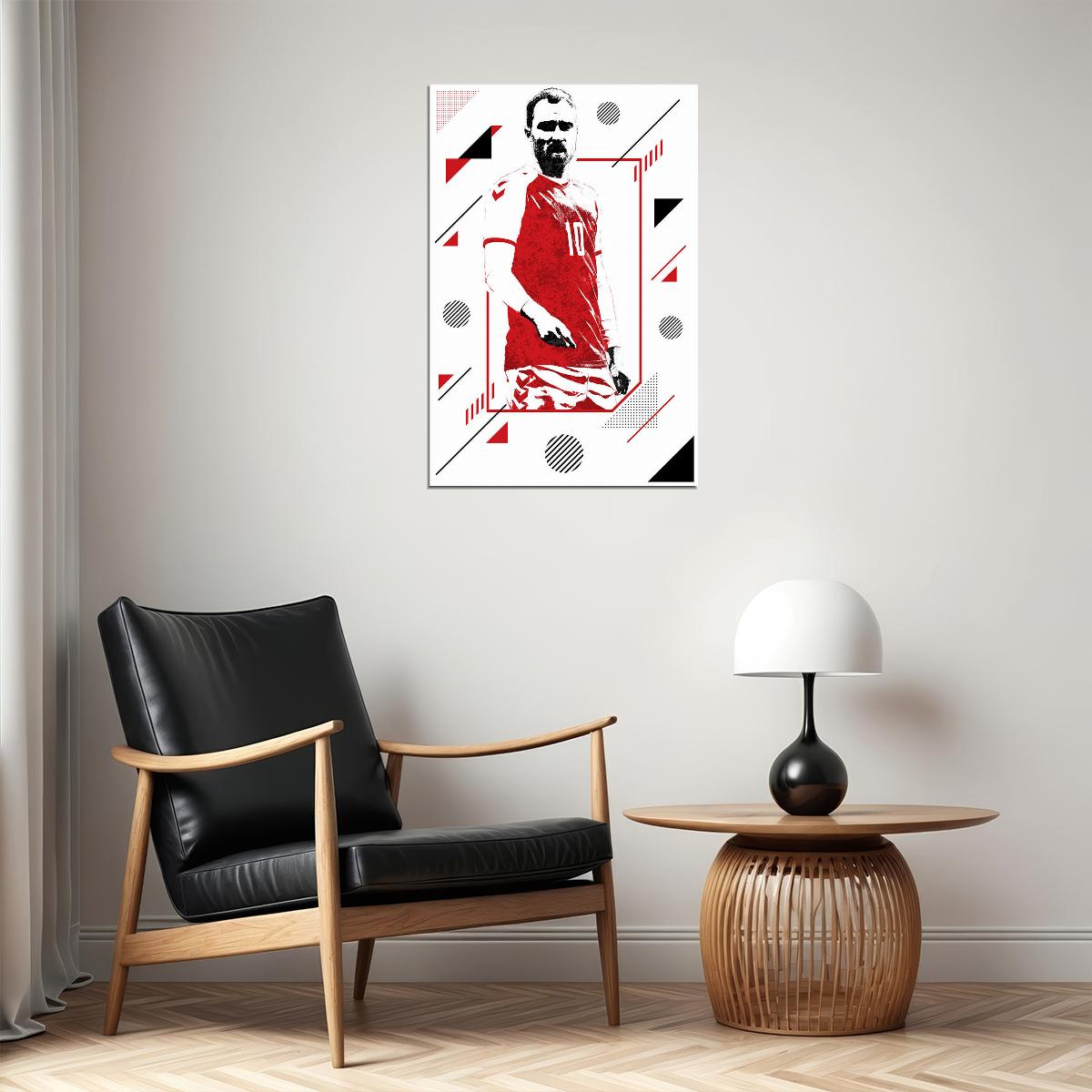 Christian Eriksen Belgian Football Soccer Athlete Poster Wall Art Print Home Wall Decor - xonomax