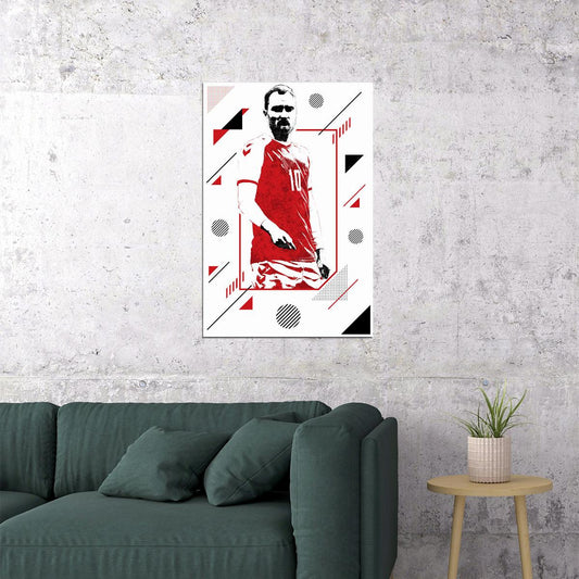 Christian Eriksen Belgian Football Soccer Athlete Poster Wall Art Print Home Wall Decor - xonomax