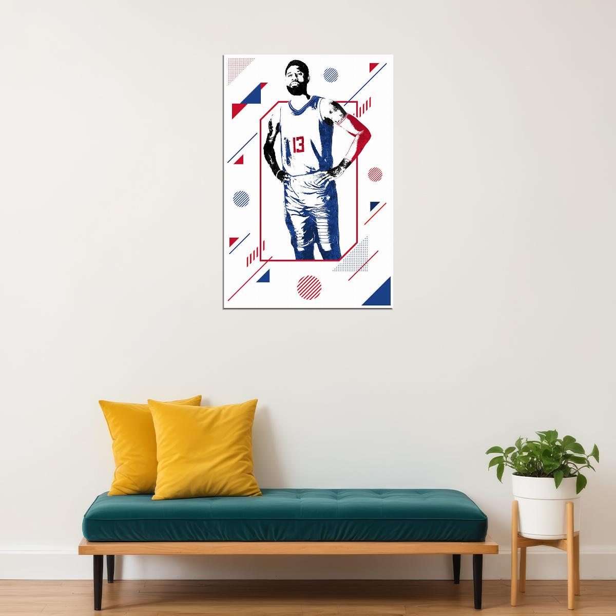 Paul George American Basketball Player Sports Poster Wall Art Print Home Wall Decor - xonomax