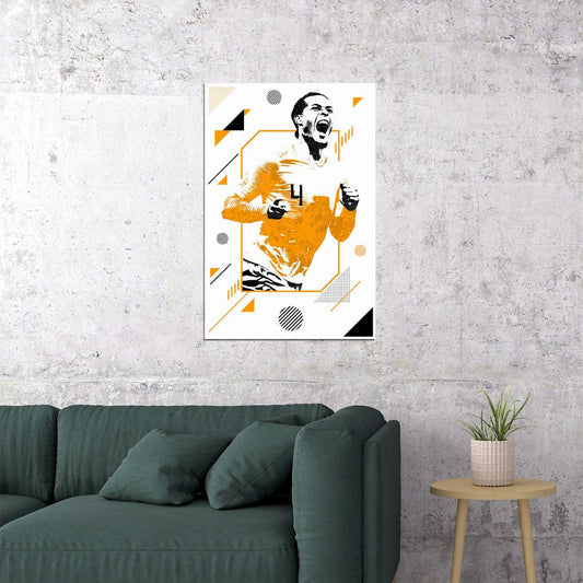 Virgil Van Dijk Football Soccer Player Athlete Poster Wall Art Print Home Wall Decor - xonomax