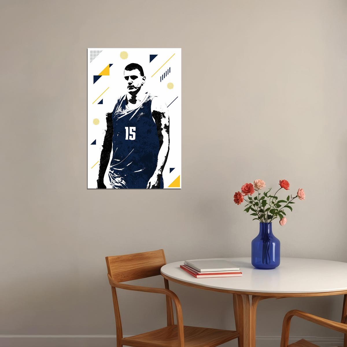 Nikola Jokic American Basketball Player Poster Wall Art Print Home Wall Decor - xonomax