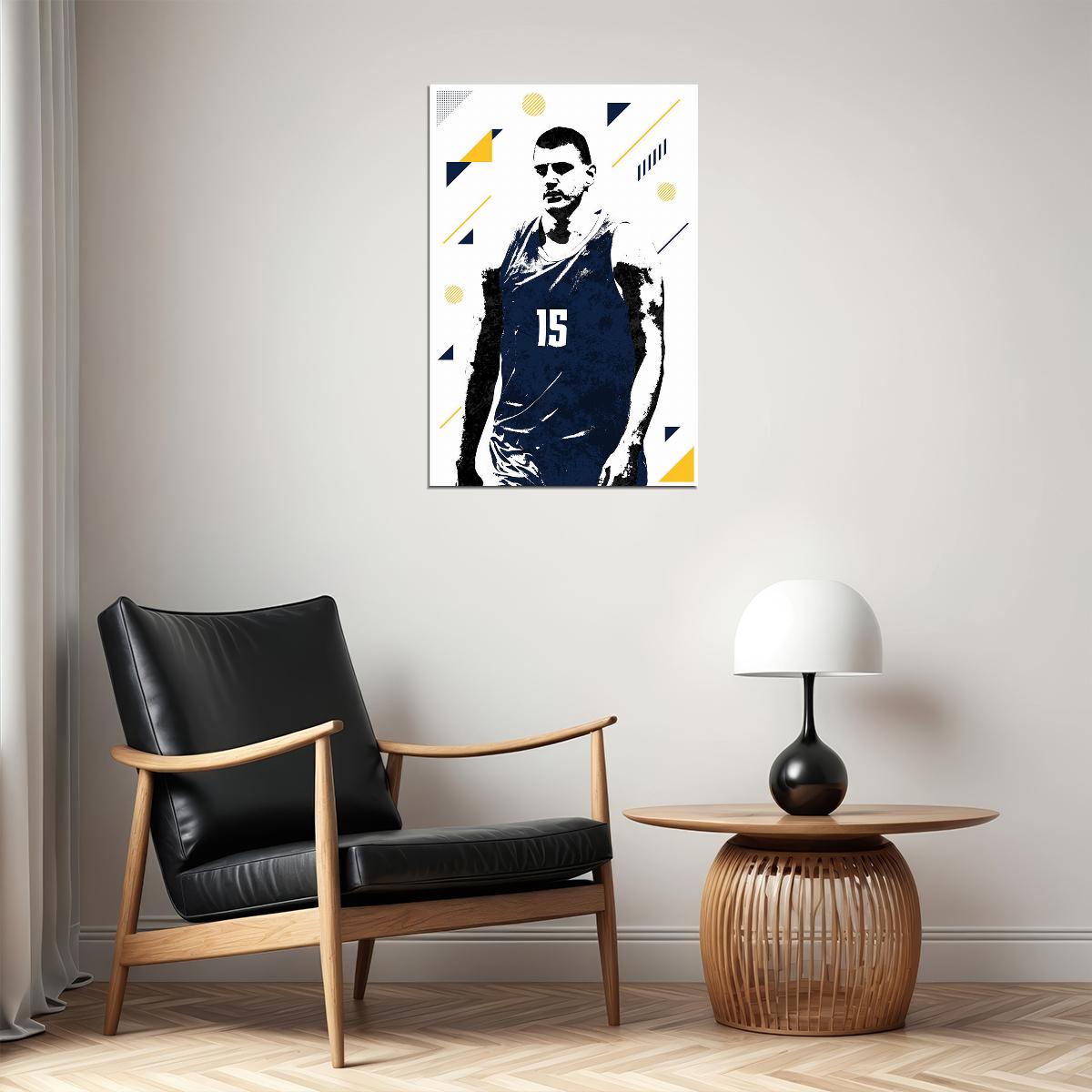 Nikola Jokic American Basketball Player Poster Wall Art Print Home Wall Decor - xonomax