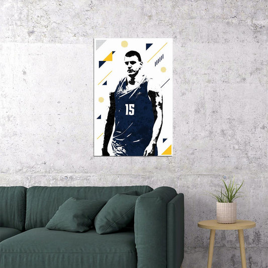 Nikola Jokic American Basketball Player Poster Wall Art Print Home Wall Decor - xonomax