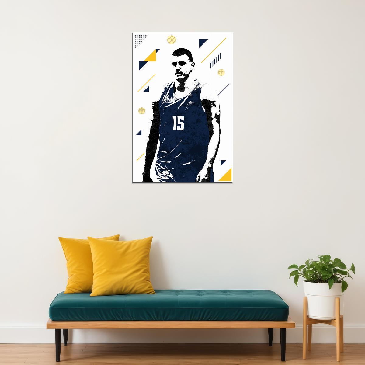 Nikola Jokic American Basketball Player Poster Wall Art Print Home Wall Decor - xonomax