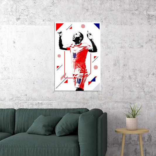 Raheem Sterling British Football Player Sports Poster Wall Art Print Home Wall Decor - xonomax