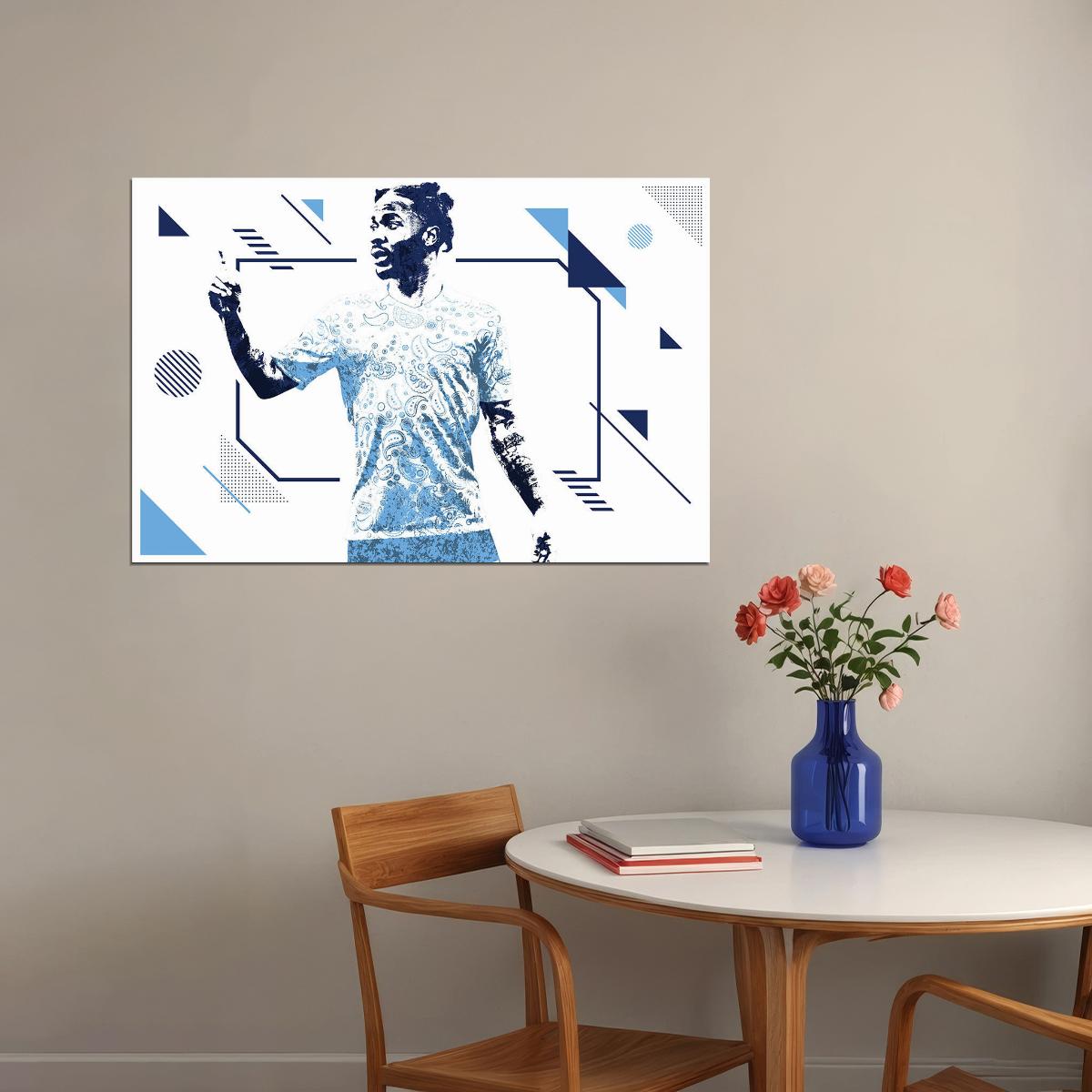 Raheem Sterling British Football Soccer Player Poster Wall Art Print Home Wall Decor - xonomax