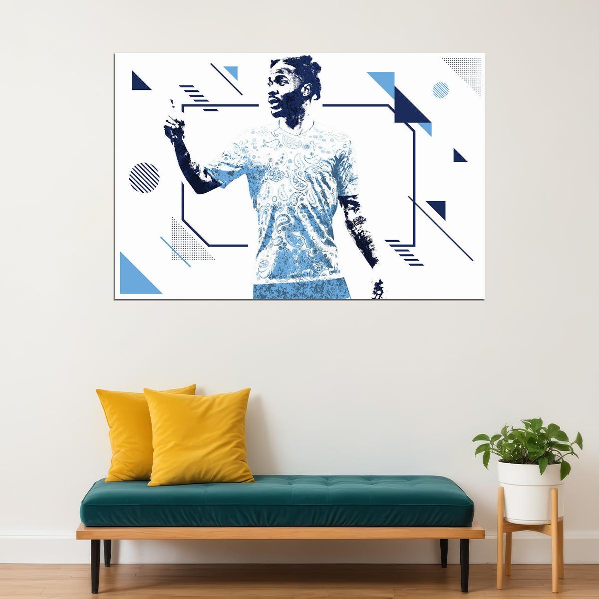 Raheem Sterling British Football Soccer Player Poster Wall Art Print Home Wall Decor - xonomax