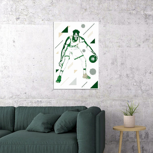 Giannis Antetokounmpo Milwaukee Star Basketball Poster Wall Art Print Home Wall Decor - xonomax